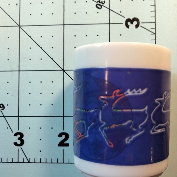 Japanese Magic Saki Cup White Deer Heat color Changing Asian God Fortune - Picture 11 of 15